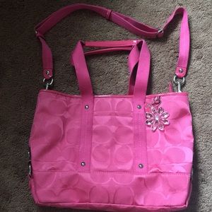 Hot pink coach bag